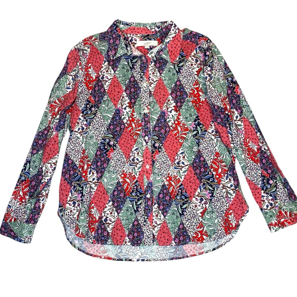 Patchwork Bloom Blouse Womens L Ladybug Cottageco… - image 8